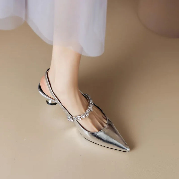 Elisa – Slingback-Pumps mit Strass-Riemchen