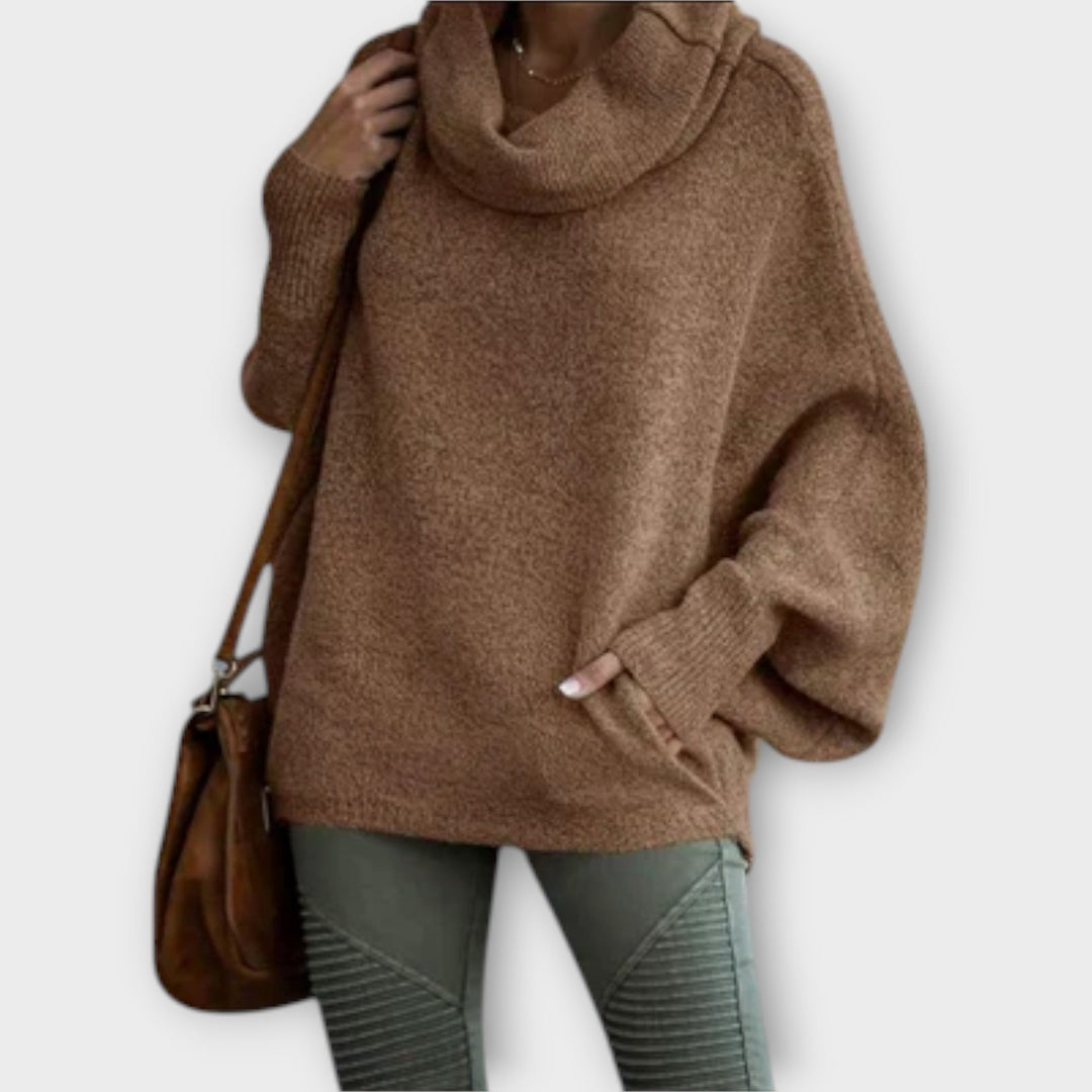 Ulrike - Beiger eleganter Rollkragenpullover