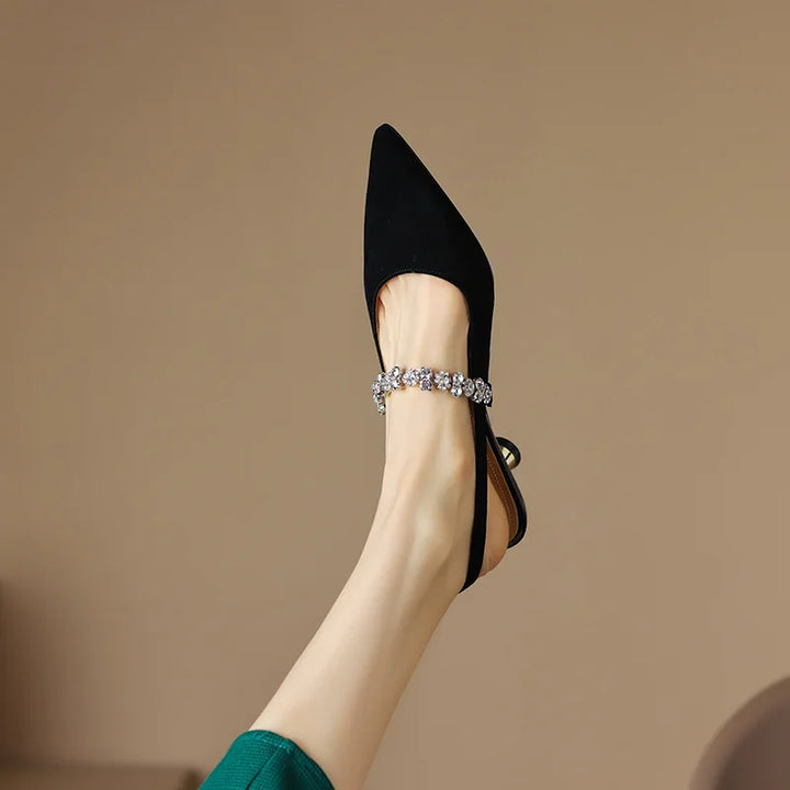 Elisa – Slingback-Pumps mit Strass-Riemchen