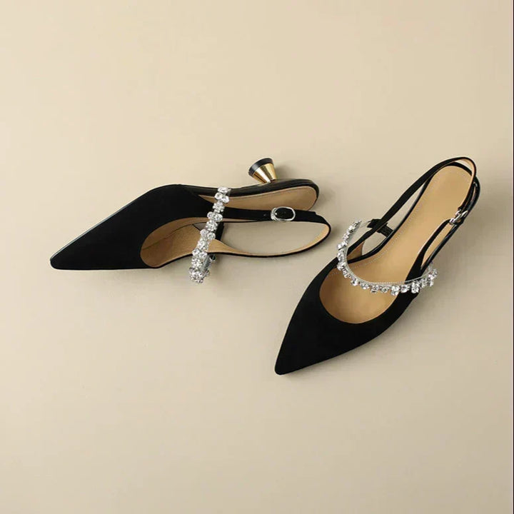 Elisa – Slingback-Pumps mit Strass-Riemchen