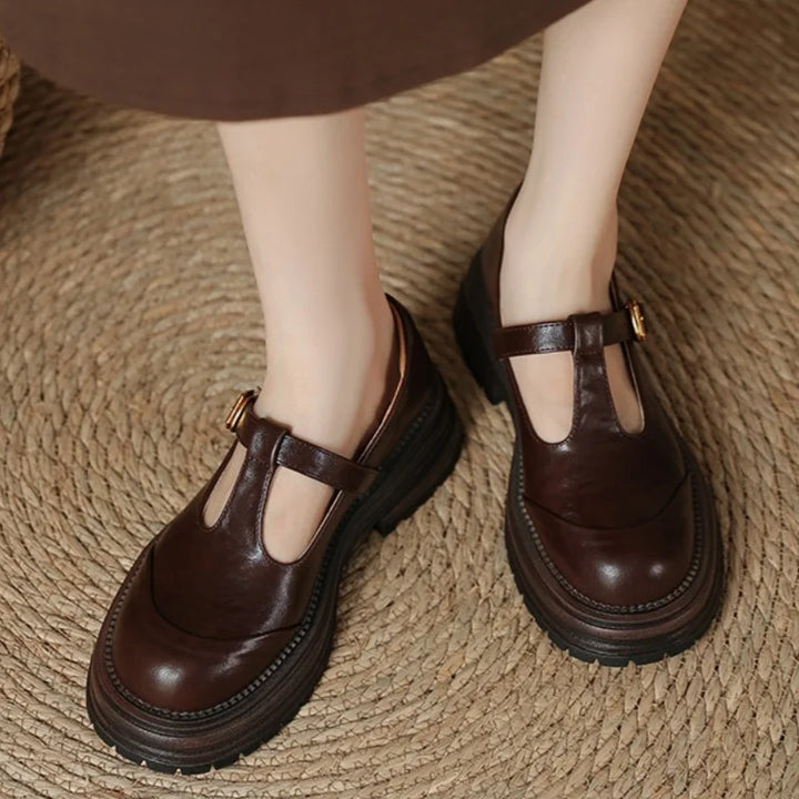 Luisa – T-Steg-Schuhe mit Plateausohle