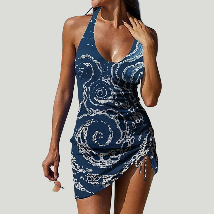 Sofie - Badeanzug mit Rock und bohemischem Blumenprint