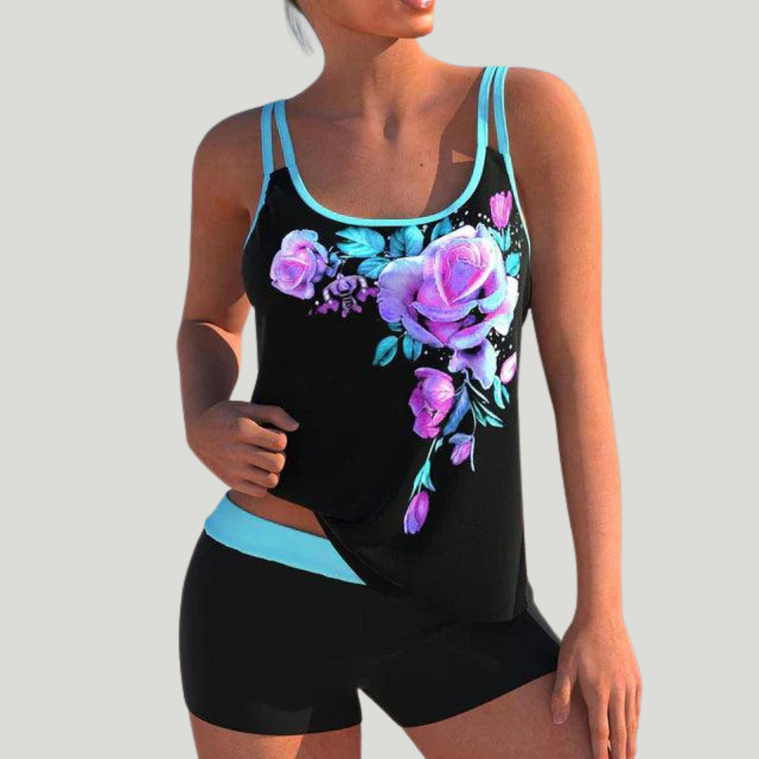 Roosmarijn - Tankini mit Shorts und Blumenprint