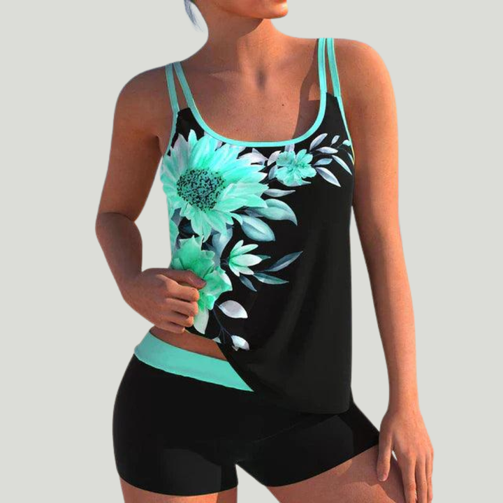 Roosmarijn - Tankini mit Shorts und Blumenprint
