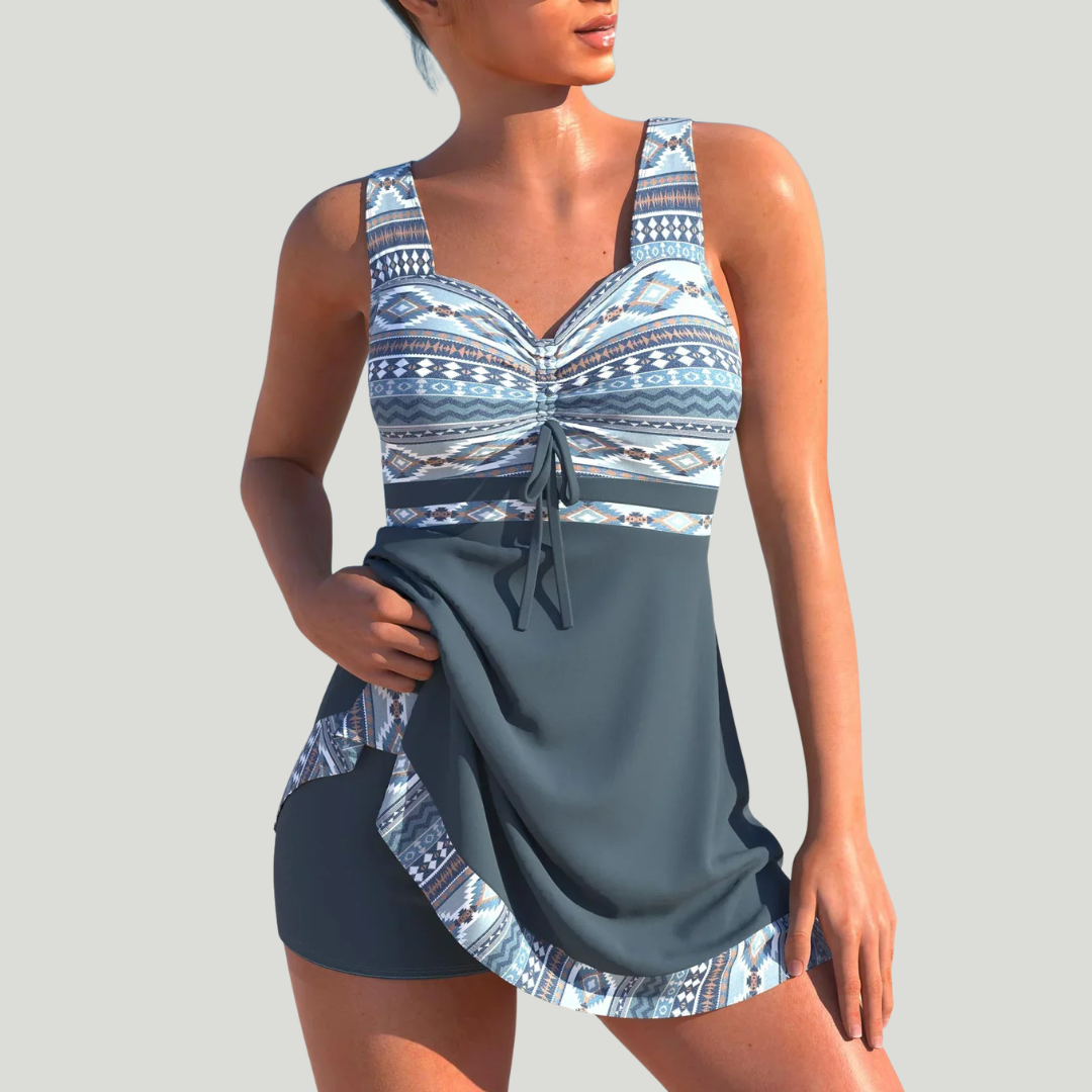Maud - Tankini mit Rock und maritimem Print