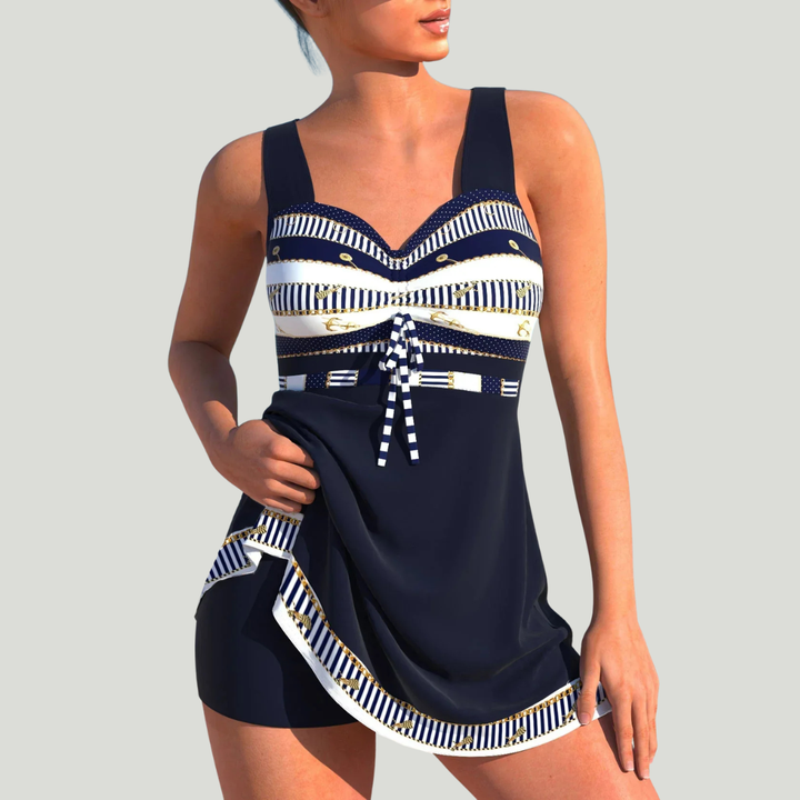 Maud - Tankini mit Rock und maritimem Print