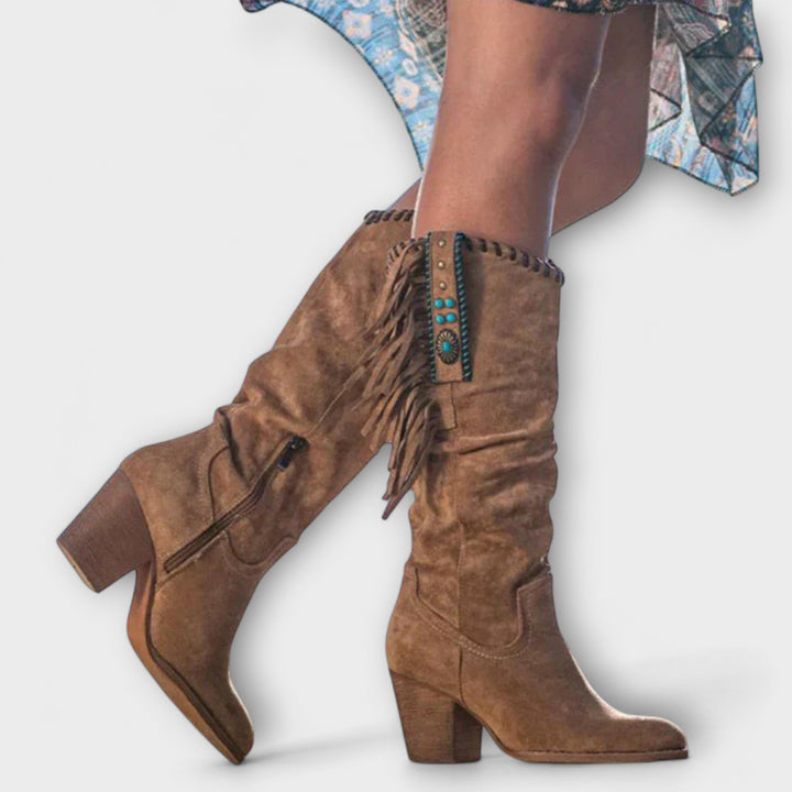 Johanna - Wildleder-Westernstiefel