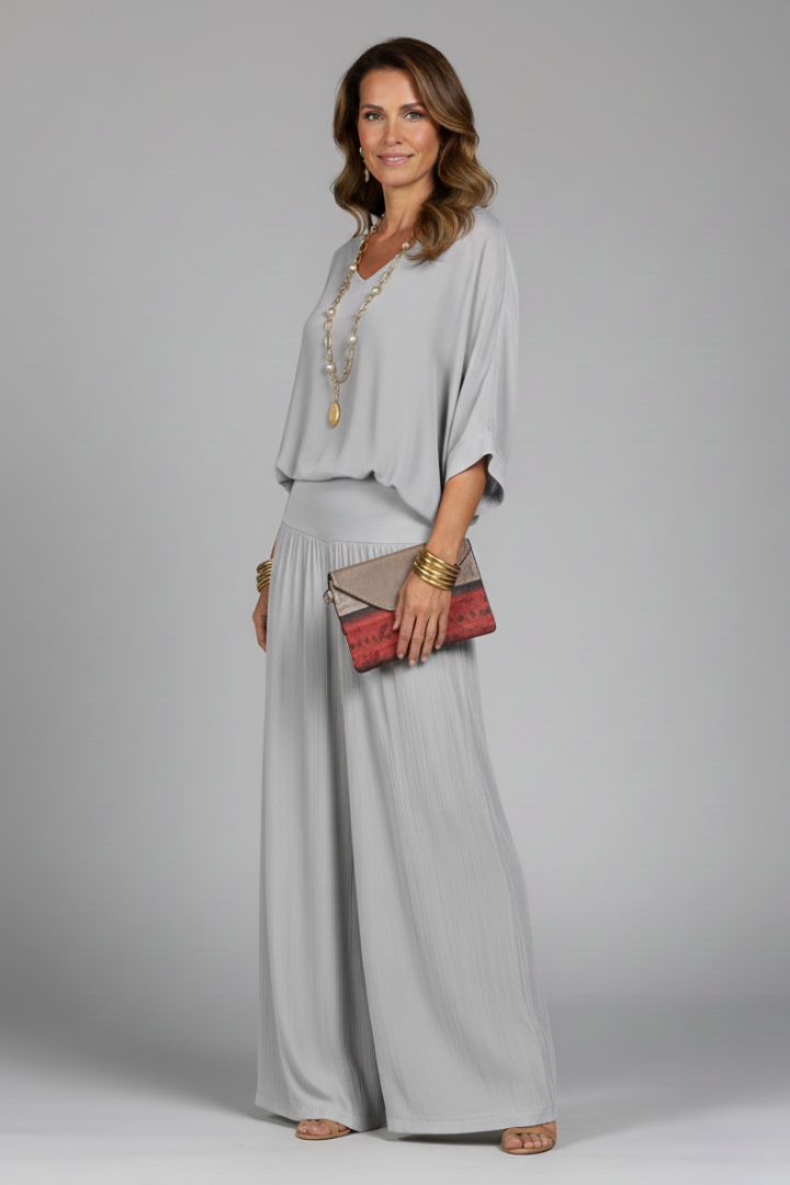 Florencia | Chiffon-Set mit weiter Hose für Damen