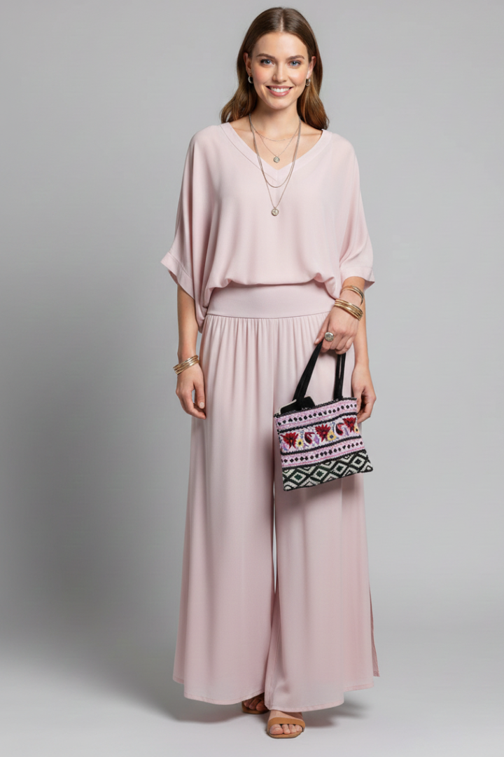Florencia | Chiffon-Set mit weiter Hose für Damen