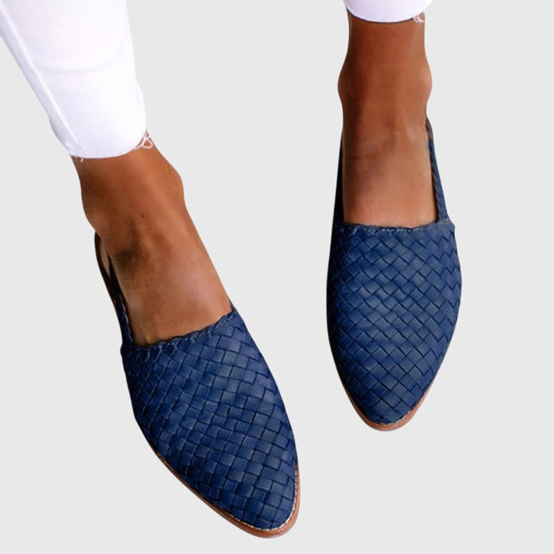 Leah | Geflochtene Loafer mit offener Spitze für Damen