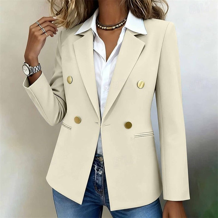 Amrita | Zweireihiger Blazer mit goldfarbenen Knöpfen für Damen