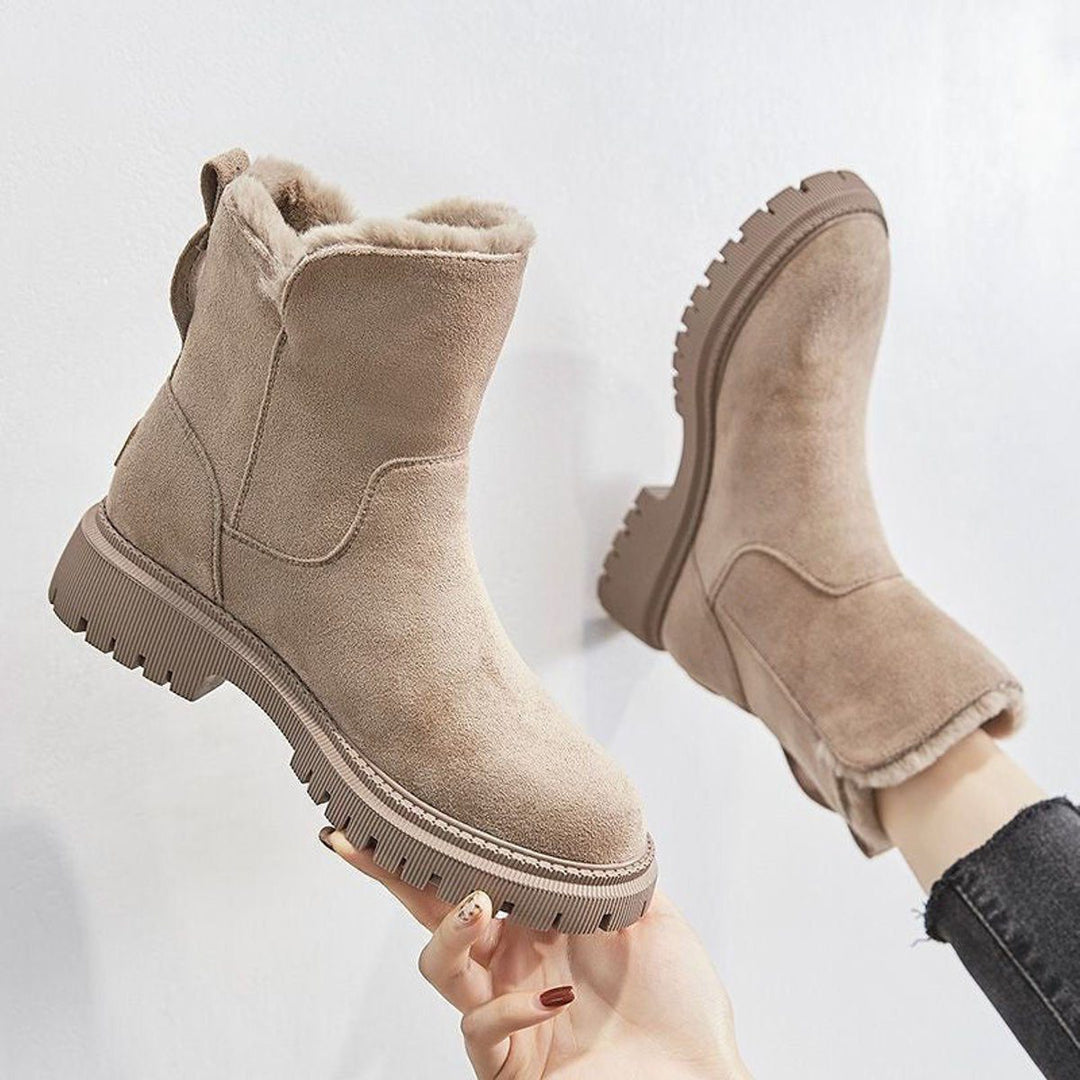 Anastacia | Wildleder-Stiefeletten mit Fleecefutter zum Hineinschlüpfen für Damen