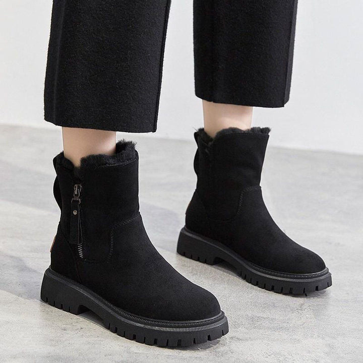 Anastacia | Wildleder-Stiefeletten mit Fleecefutter zum Hineinschlüpfen für Damen