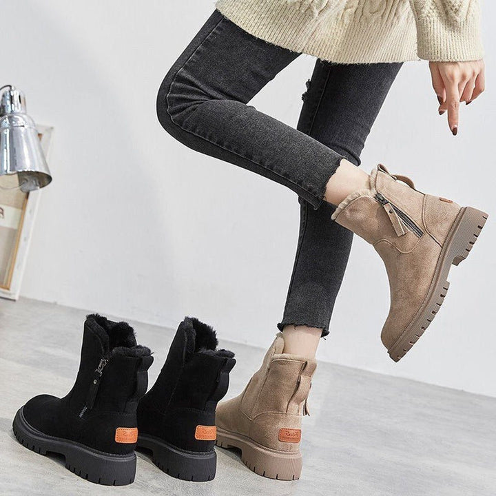 Anastacia | Wildleder-Stiefeletten mit Fleecefutter zum Hineinschlüpfen für Damen