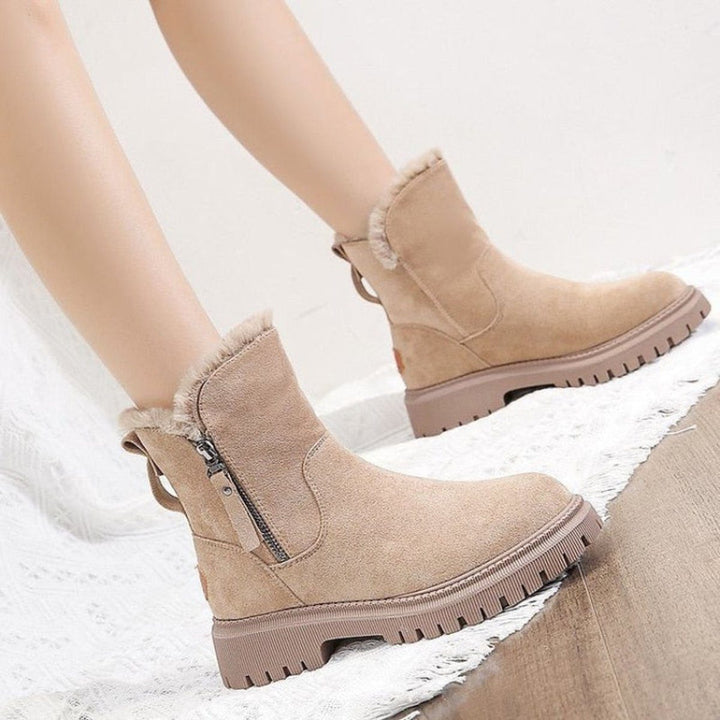 Anastacia | Wildleder-Stiefeletten mit Fleecefutter zum Hineinschlüpfen für Damen