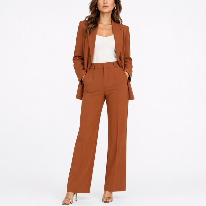 Ottoline | Set aus Blazer und Hose mit geradem Bein für Damen