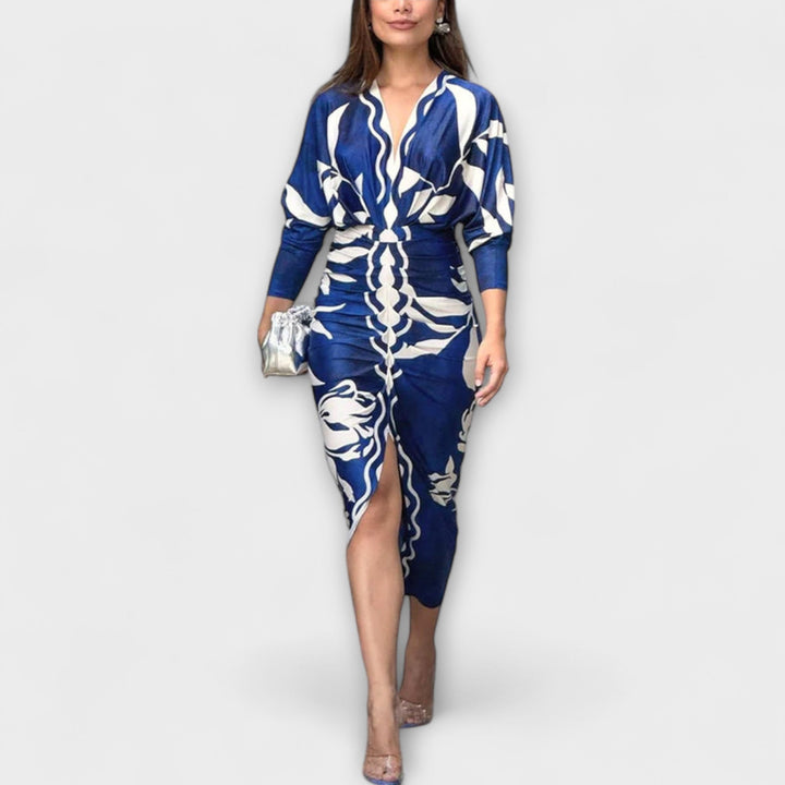 Cleo - Dolman-Midikleid mit brasilianischem Print