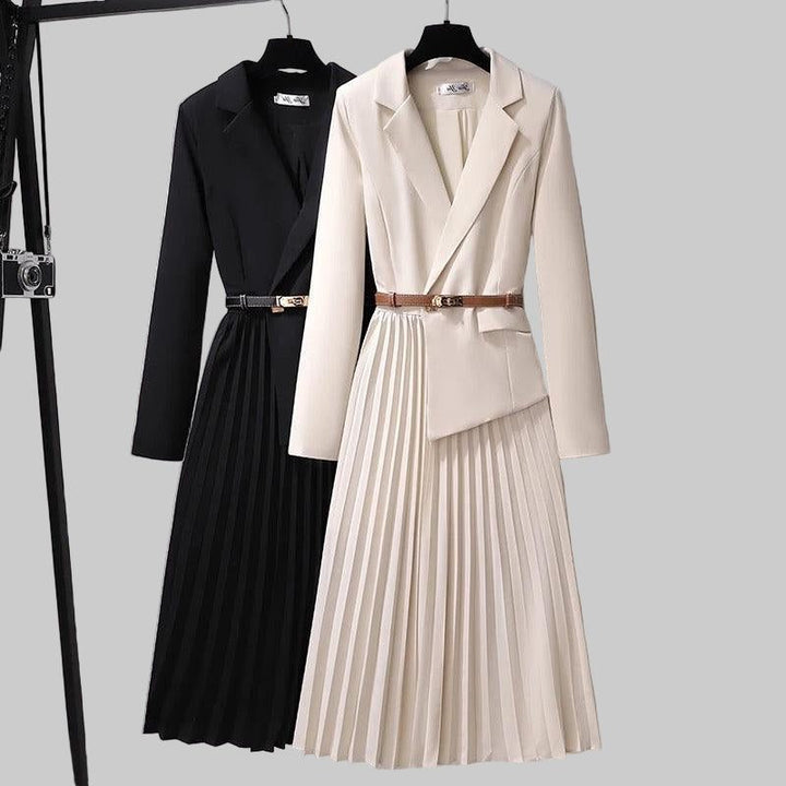 Brigitta | Blazerkleid mit Plisseerock und Gürtel für Damen