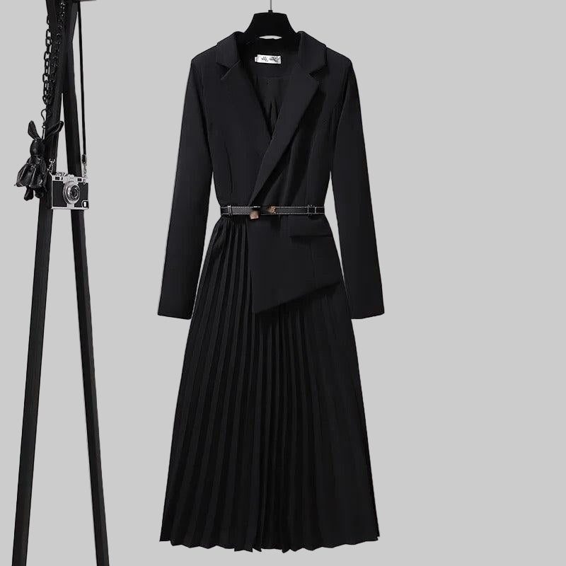 Brigitta | Blazerkleid mit Plisseerock und Gürtel für Damen