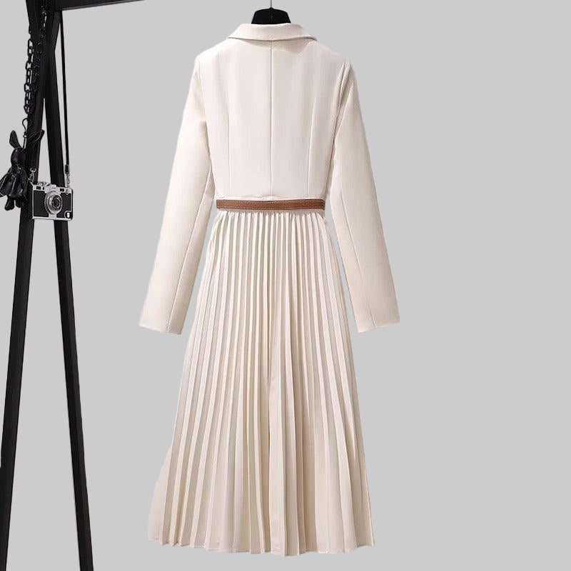 Brigitta | Blazerkleid mit Plisseerock und Gürtel für Damen