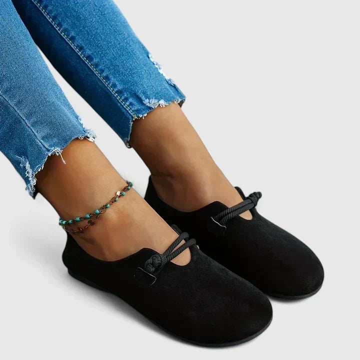Zelie | Wildleder-Loafer mit Kordelschnürung für Damen