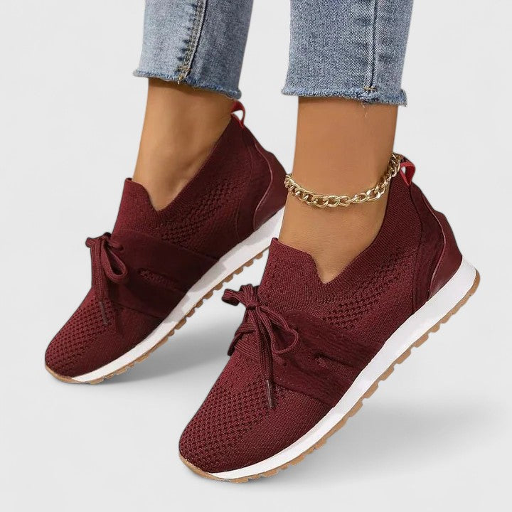 Qadira | Strick-Sneakers mit Schnürung und Kontrastsohle für Damen