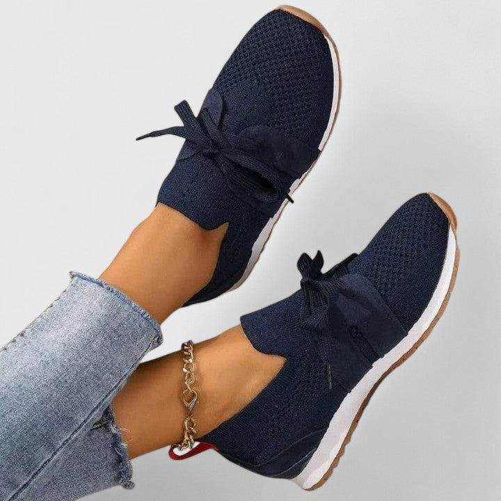 Qadira | Strick-Sneakers mit Schnürung und Kontrastsohle für Damen
