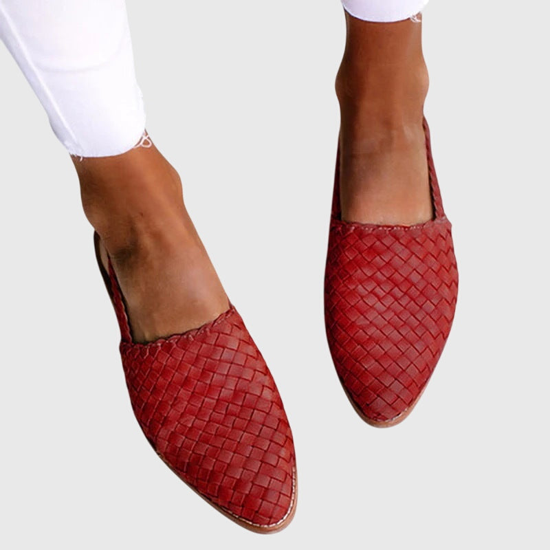 Leah | Geflochtene Loafer mit offener Spitze für Damen