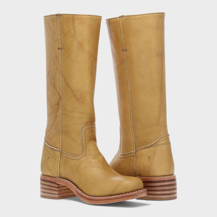 Dahlia | Kniehohe Westernstiefel mit Blockabsatz für Damen