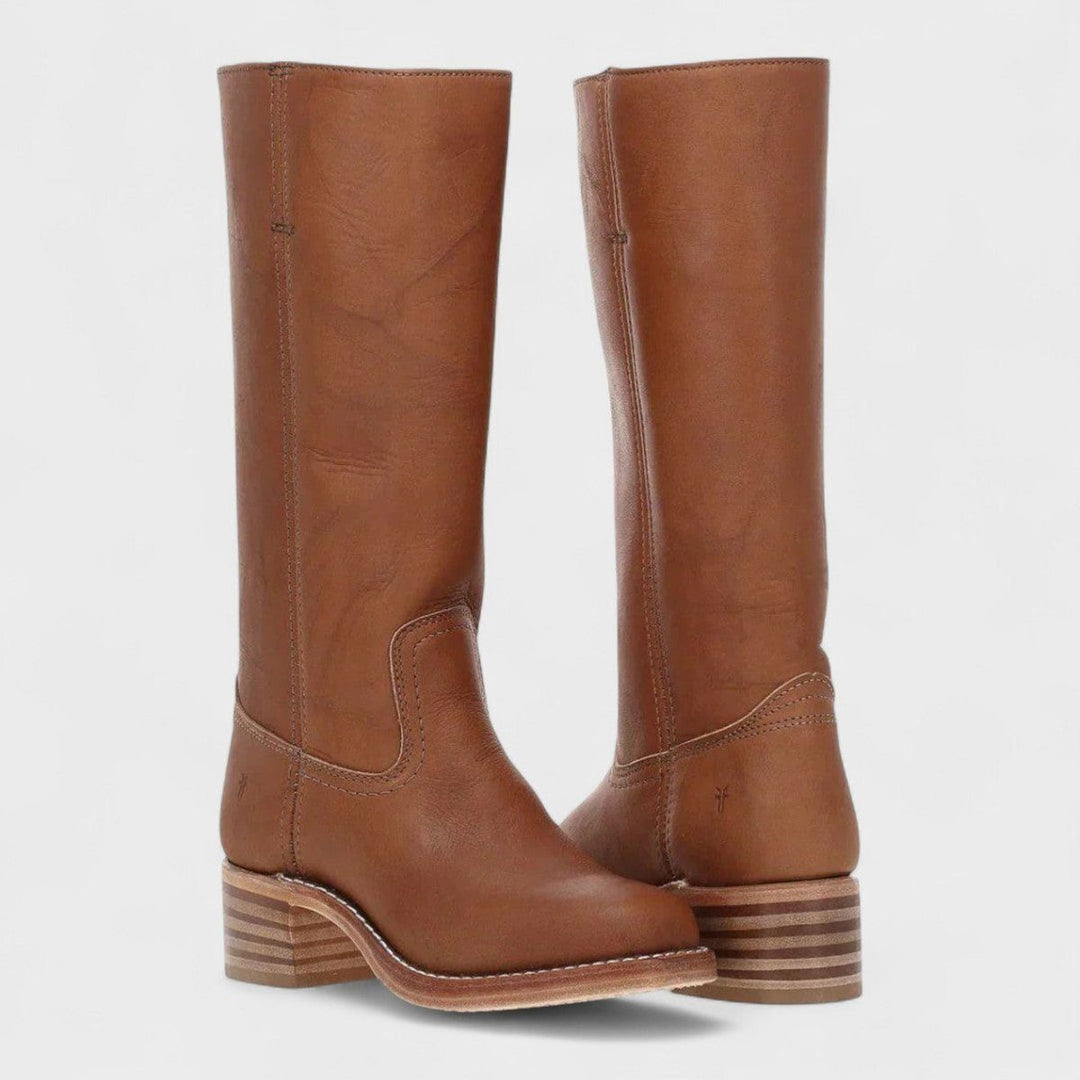 Dahlia | Kniehohe Westernstiefel mit Blockabsatz für Damen