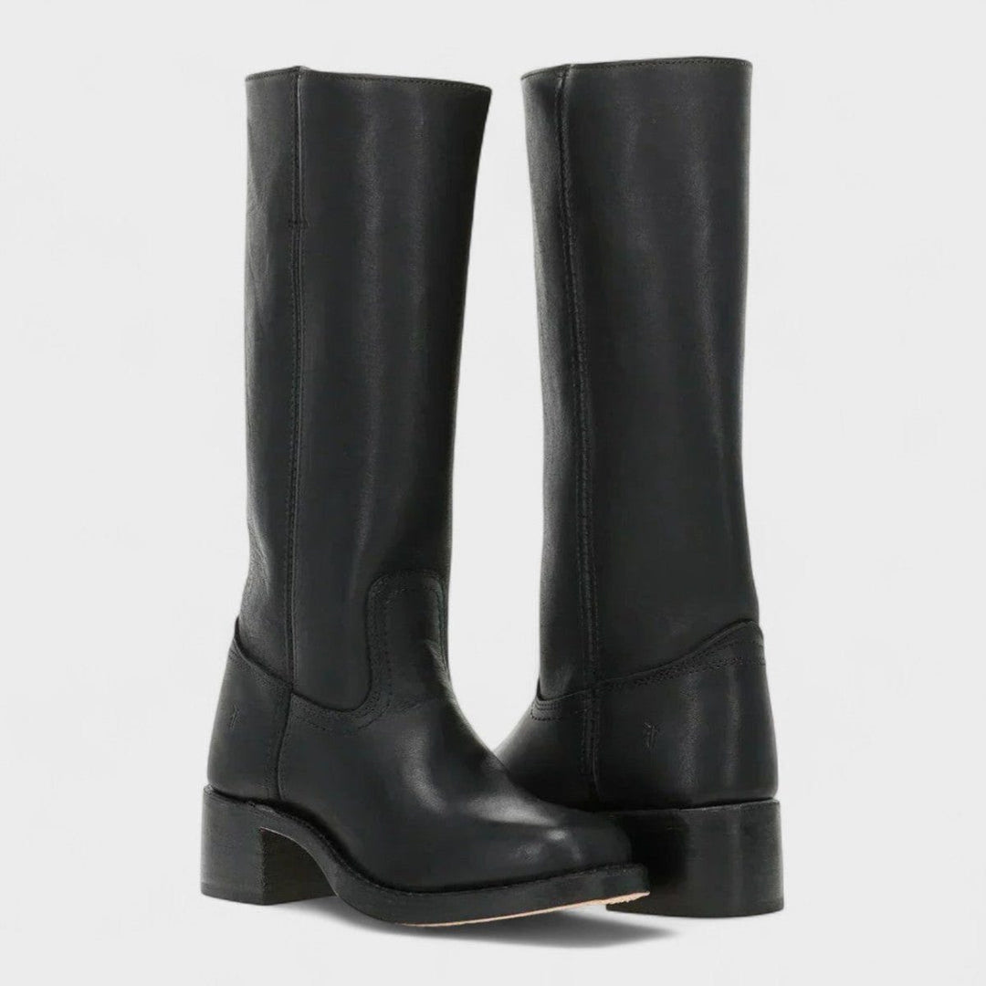Dahlia | Kniehohe Westernstiefel mit Blockabsatz für Damen