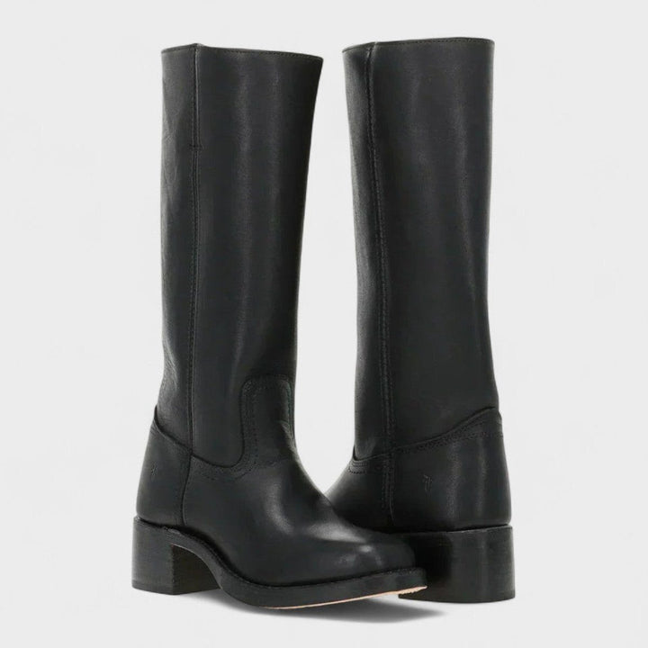 Dahlia | Kniehohe Westernstiefel mit Blockabsatz für Damen