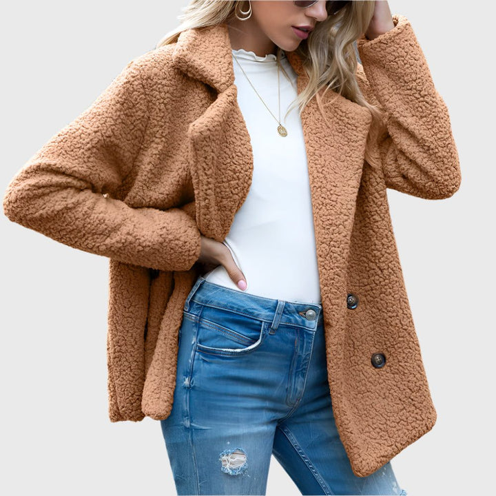 Dorothy | Zweireihige Sherpa-Jacke für Damen