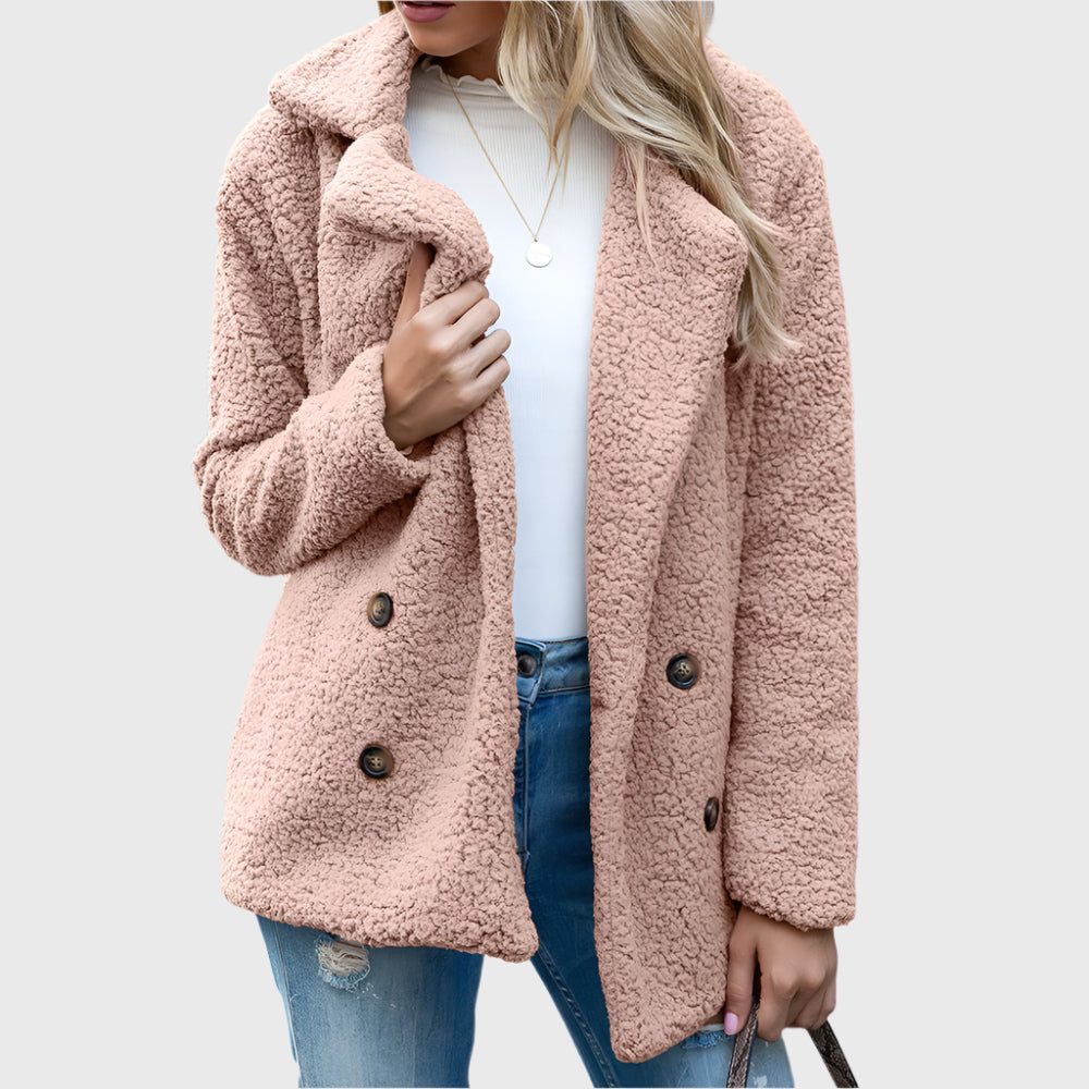 Dorothy | Zweireihige Sherpa-Jacke für Damen