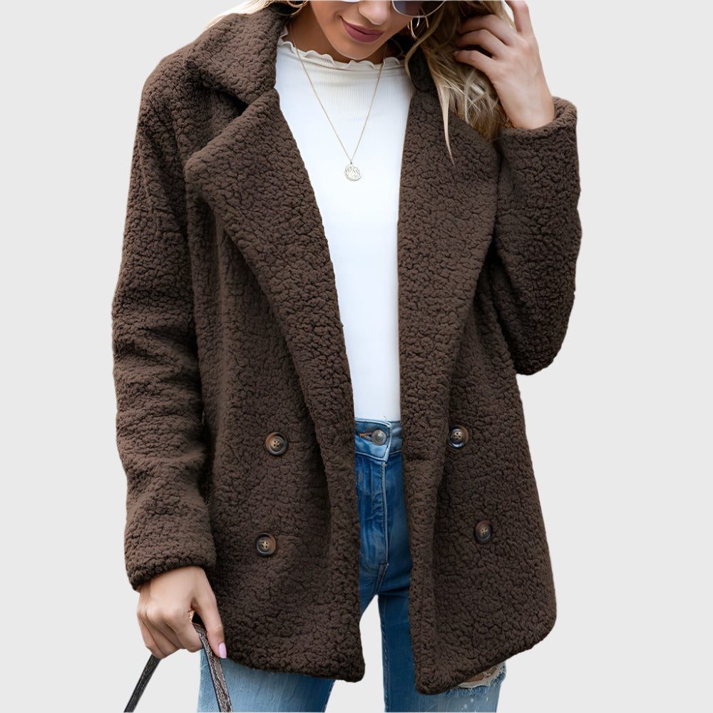 Dorothy | Zweireihige Sherpa-Jacke für Damen