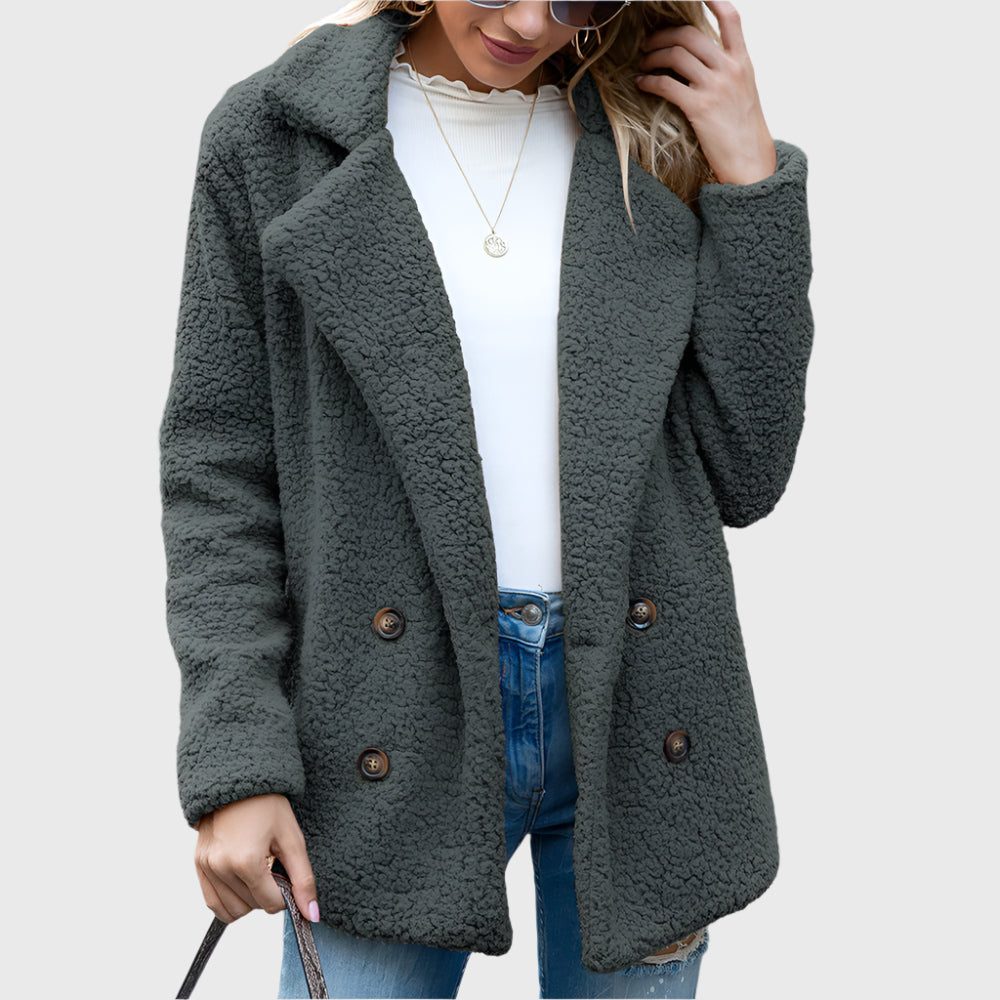 Dorothy | Zweireihige Sherpa-Jacke für Damen