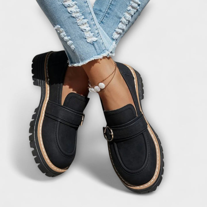 Notburga - Beige Plateau-Loafer