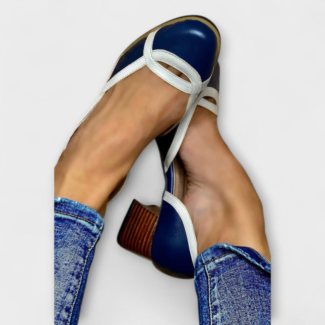 Roswita - Pumps mit Kontrastabsatz