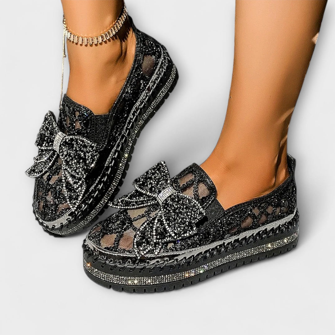 Roswita - Loafer mit Strass-Schleife