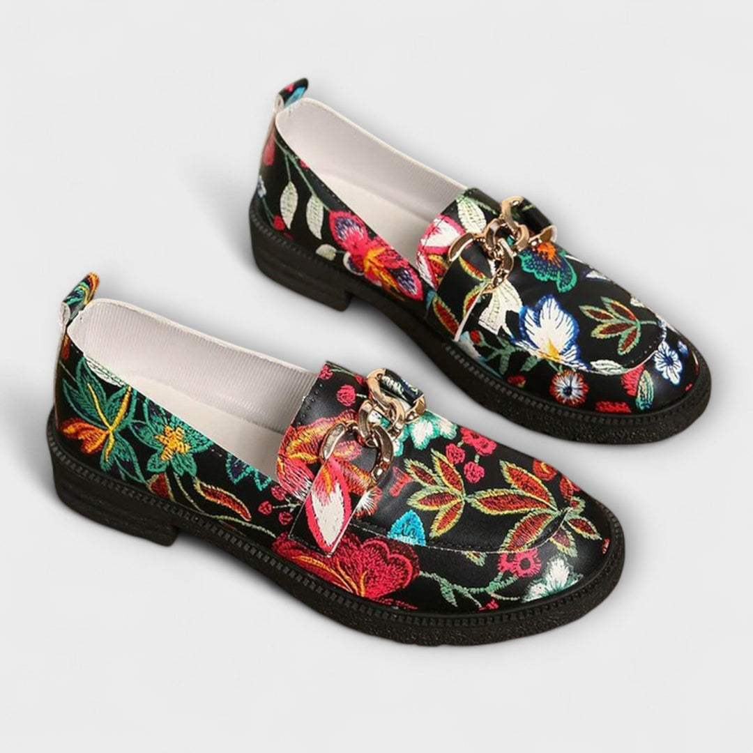 Ottilie - Loafer mit Blumenmuster
