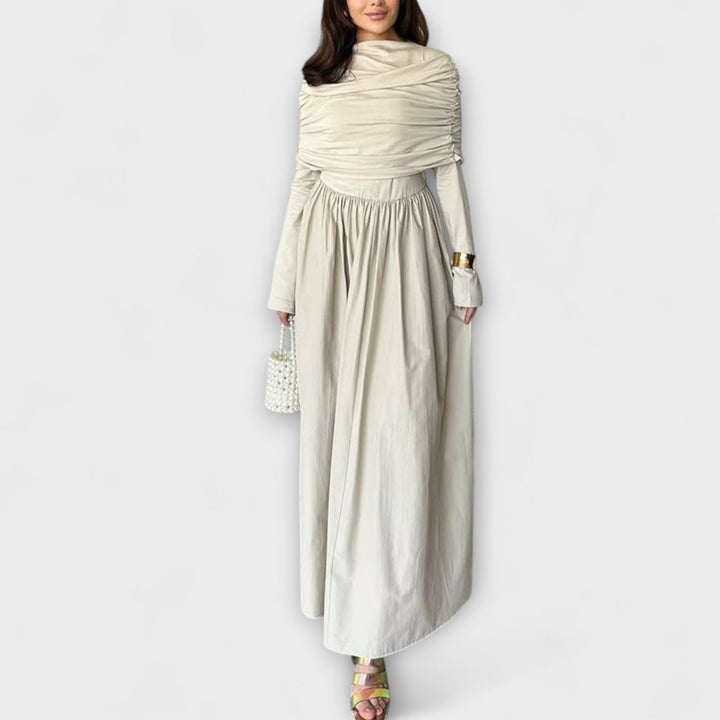Jessica - Lila entspanntes Plisseekleid