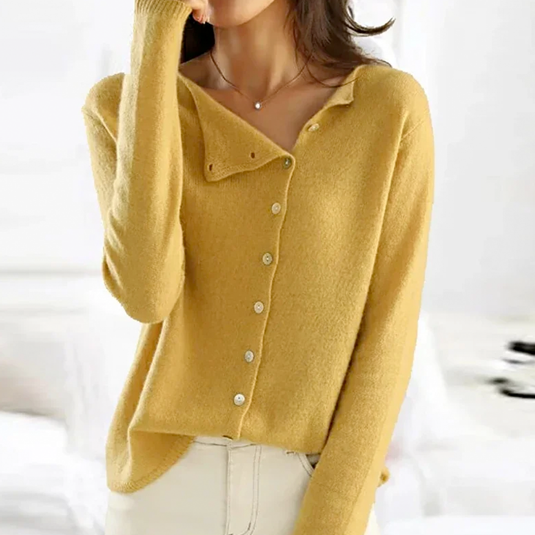 Thalia | Strickjacke mit V-Ausschnitt und Knopfleiste für Damen