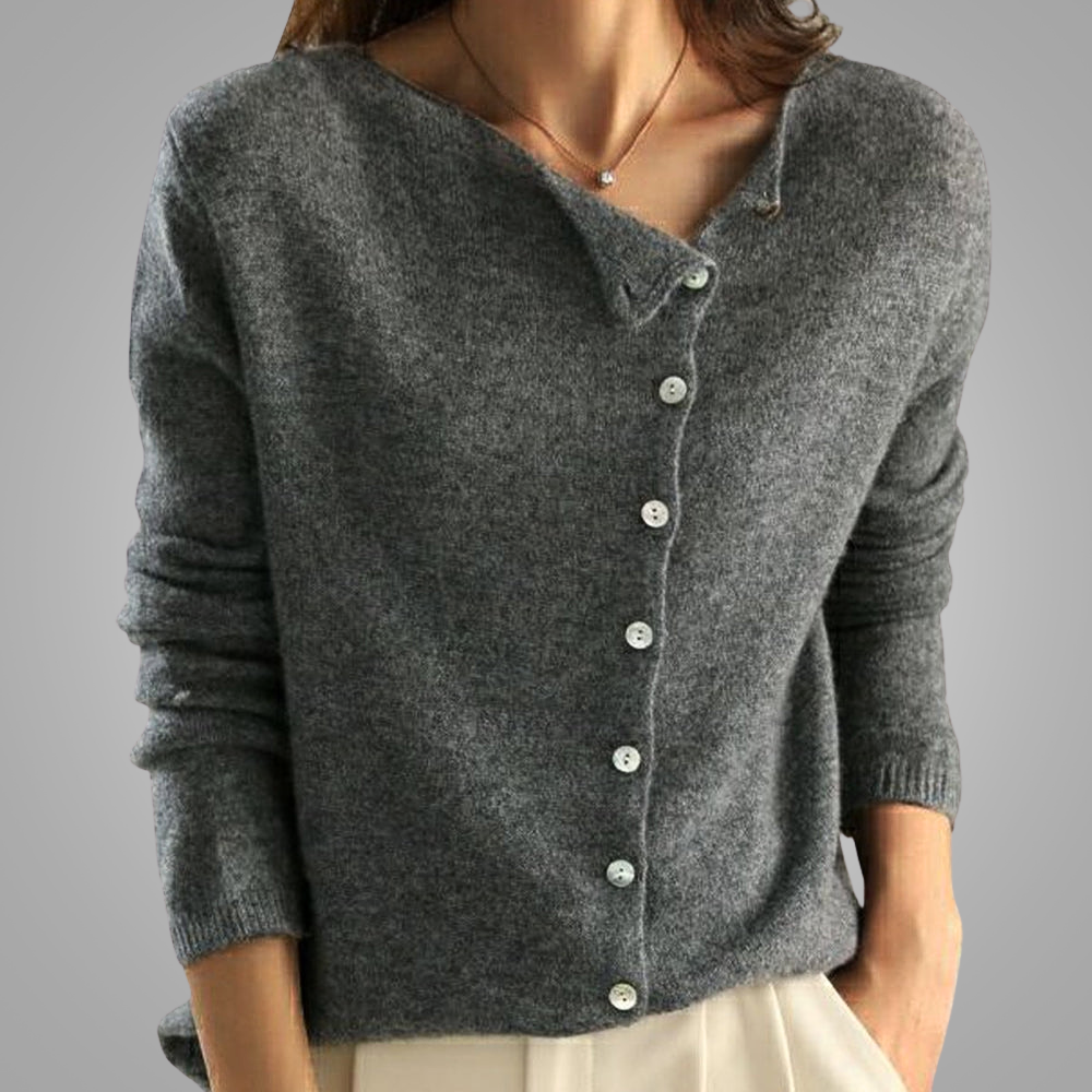 Thalia | Strickjacke mit V-Ausschnitt und Knopfleiste für Damen