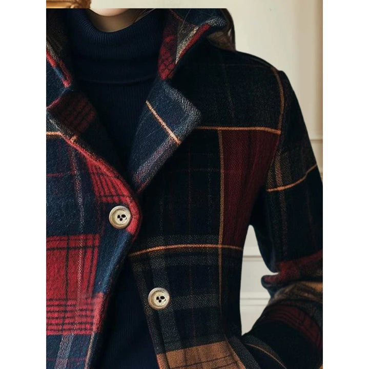 Frida | Karierter Wollblazer mit Reverskragen für Damen