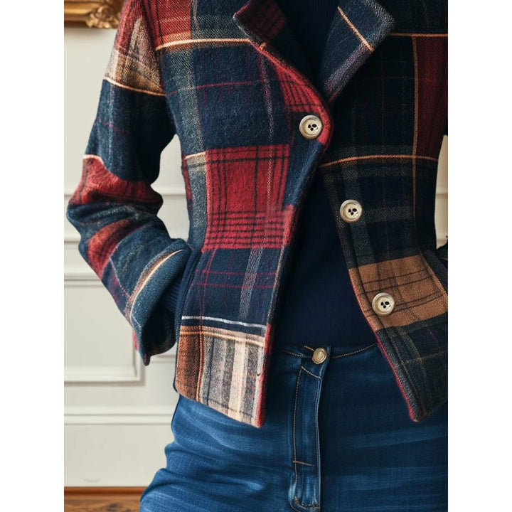 Frida | Karierter Wollblazer mit Reverskragen für Damen