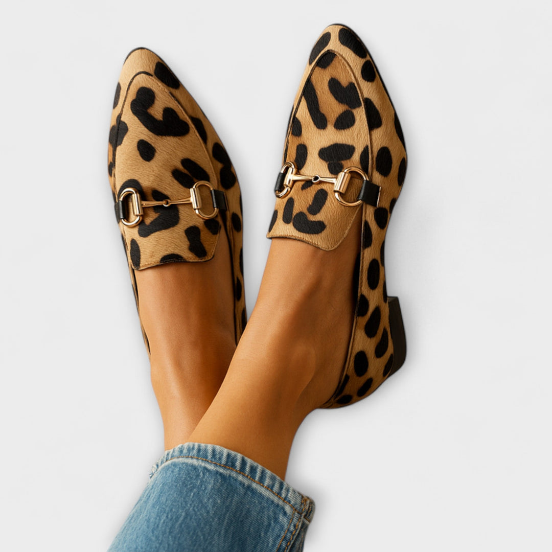 Liselott - Leoparden-Loafer mit Spange