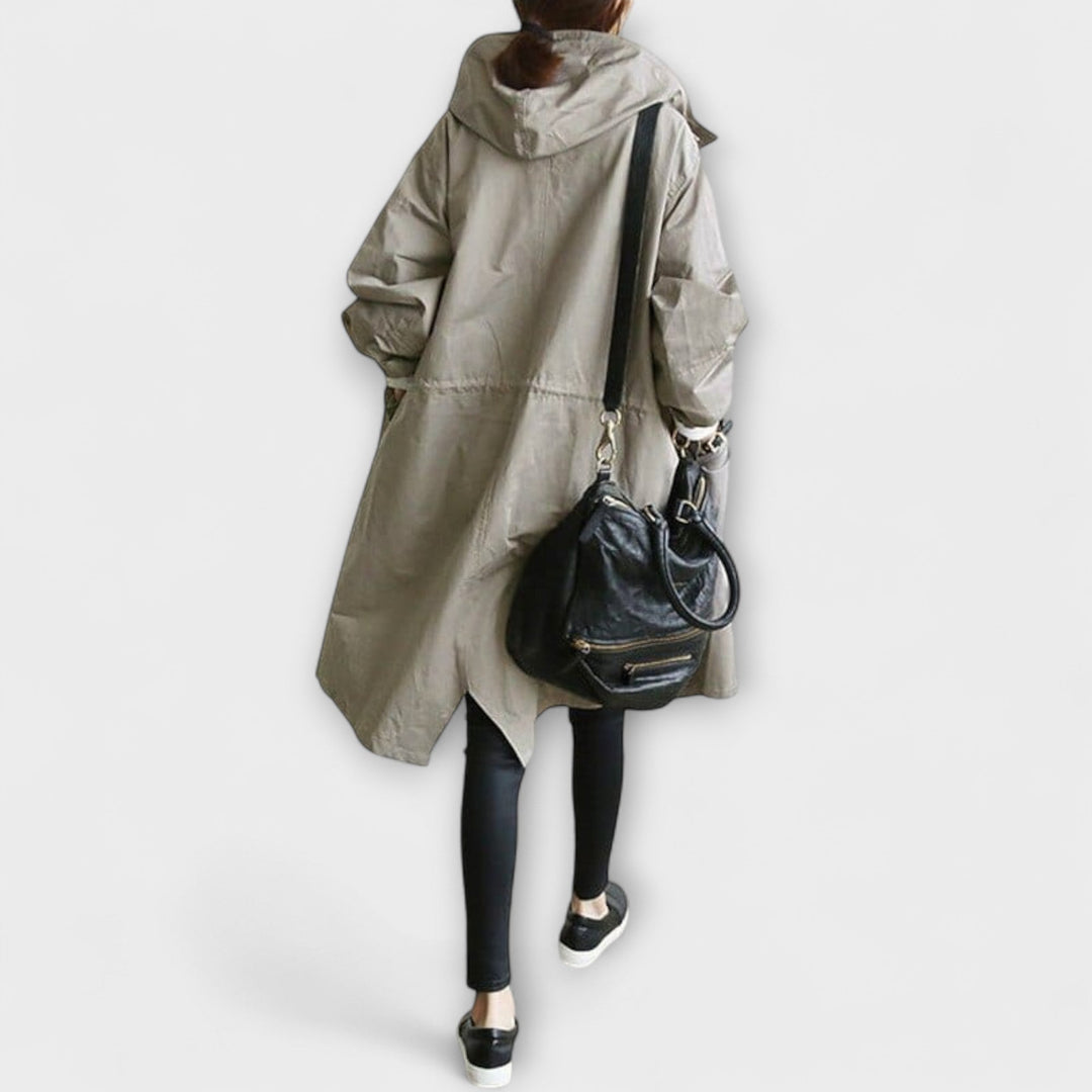 Andréa - Grauer eleganter Trenchcoat
