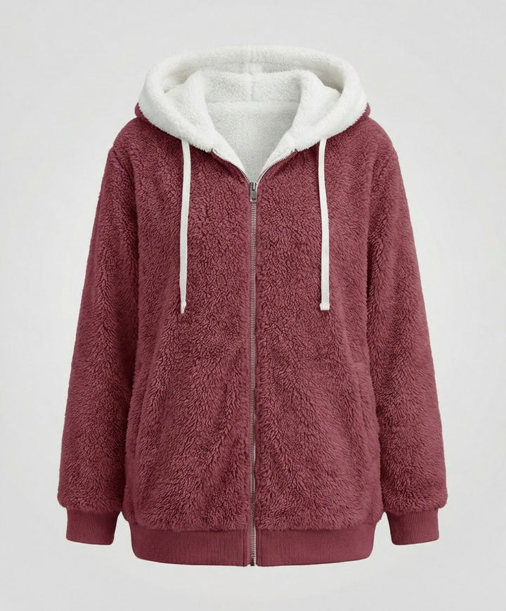 Iolanthe | Oversized-Fleecejacke mit Kapuze für Damen
