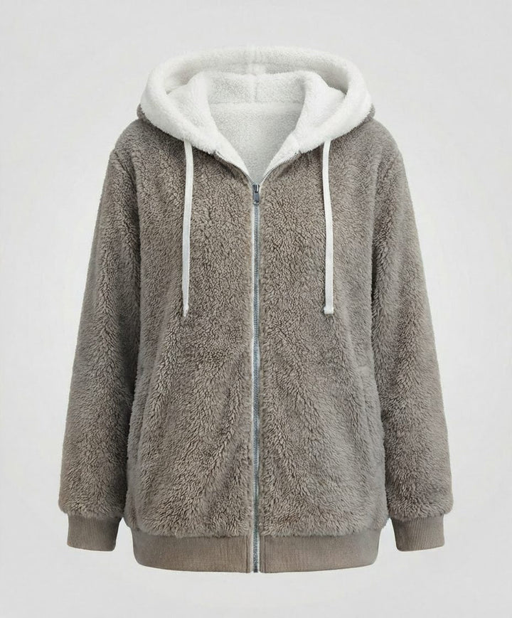 Iolanthe | Oversized-Fleecejacke mit Kapuze für Damen
