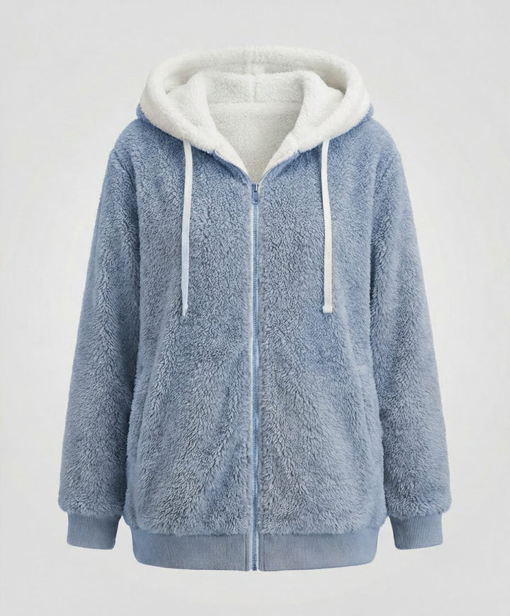 Iolanthe | Oversized-Fleecejacke mit Kapuze für Damen